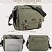 Canvas Messenger Bag for Men Women,Travel Satchel Shoulder bag 15.6 Inch Laptop Bags Business(Green-Upgrade)