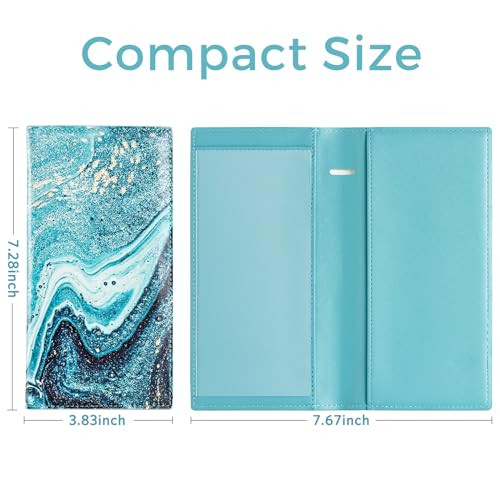 Image of CoBak Checkbook Cover for Women & Men - PU Leather Case with RFID Blocking | Classic Design Check Book Holder for Personal and Business