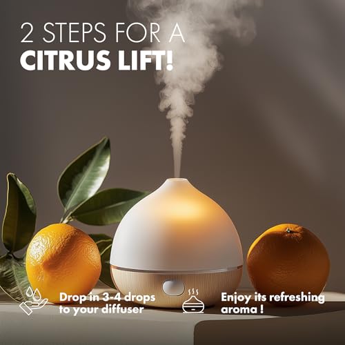 Image of Esslux Mandarin Essential Oil | 100% Pure Natural Oil for Diffuser & Aromatherapy | Ideal for Skin Care, Soap Making, Candles & Perfume | Fresh, Citrusy Scent for a Revitalizing Experience, 60 ML