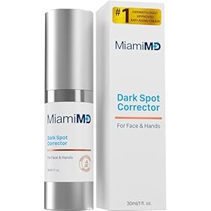 MiamiMD Dark Glow Renewal Corrector Serum For Face, Body & Hands – Anti Aging Cream & Age Spot Remover For All Skin Types – Paraben Free, Fragrance Free – Results in as a little as 60-90 Days – 30ml