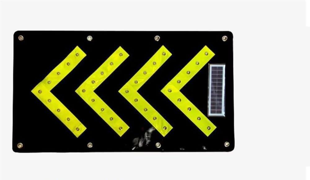 36 Znak strzałki drogowej LED - Elektroniczna lampa przyczepy o wysokiej widoczności z ładowaniem słonecznym i mocowaniem magnetycznym (1 szt.)(Solar)