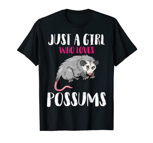Solo una ragazza che ama possum divertente amante degli animali ragazze donne Maglietta