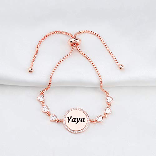 Kuiyai Grandma Gift Bracelet Gigi Bracelet Birthday Gifts For Grandma Godmother Family Jewelry (Br-Yaya Rg) #TOP1