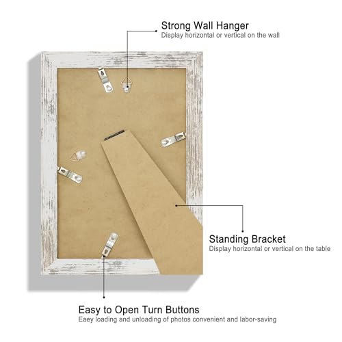 Hongkee 6x9 Picture Frame Set of 2, Real Glass and Wood Frame by Hongkee - Used condition - Image 3