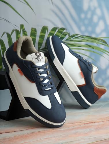 Image of HEALTH FIT Softest Cushioned Sneakers Supreme Comfort Fashion Sneakers for Men's Low Top Sneakers Sophisticated Style Versatile Design 149