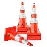 RoadHero Orange Traffic Safety Cones 28 Inch for Parking, 10 Pack
