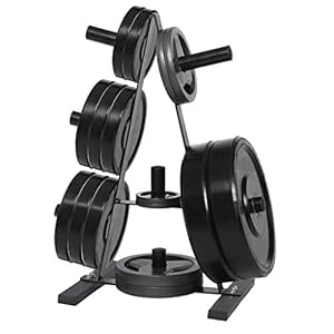 Barbell A Frame Olympic Plate Rack,Weight Plate Tree Storage Rack 2 inch for Dumbbell Bumper Plates Free Weight Stand…