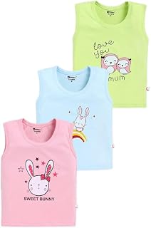 MOON KIDS Boys & Girls Vest (Multicolor, Pack of 3) | You May Receive Any Colour or Print| Price In India