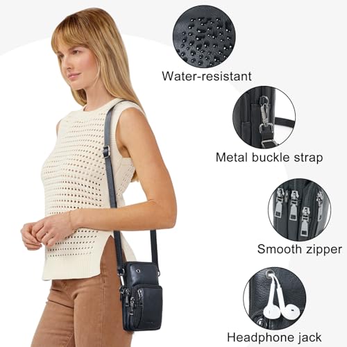 Image of Bluome Small Crossbody Purse for Women, Multi Pocket Travel Purses Crossbody Bag Shoulder Handbags with Adjustable Strap
