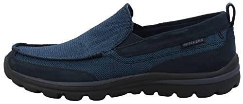 Skechers Men's Superior Milford Slip-On Loafer, Navy/Black, 9.5 M US