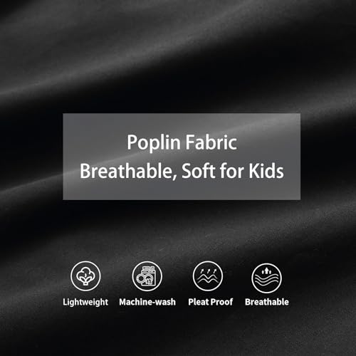 LittleSpring Girls Button Down Peter Pan Collar Poplin Uniform Shirt4