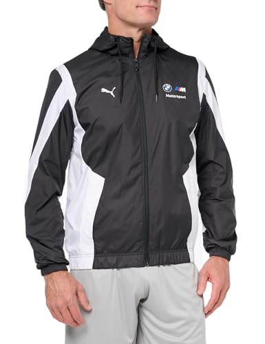 PUMA Men's Standard BMW M Motorsport Hooded Woven Jacket, Black, S