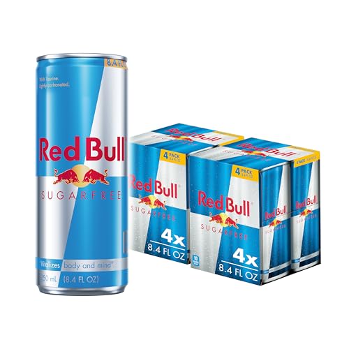 Red Bull Sugar Free Energy Drink with 80mg Caffeine plus Taurine & B Vitamins, 8.4 Fl Oz, Pack of 8...