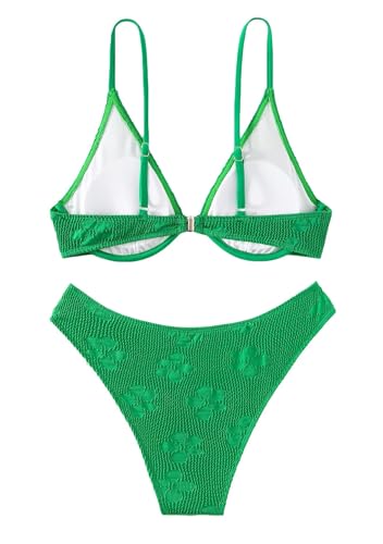 Women's Bathing Suit Floral Pattern Underwire Swimsuit Bikini Top2