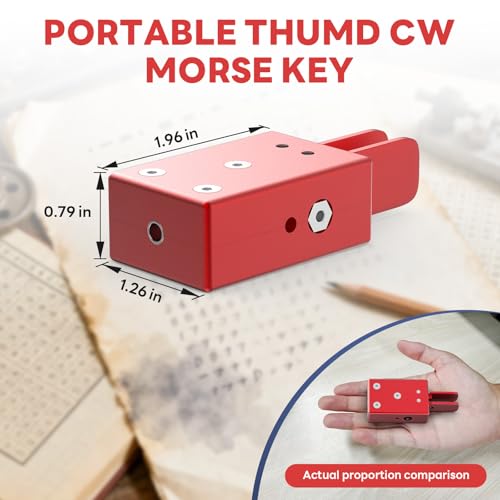 Clé Morse double pied Tumd CW manipulateur portable moderne de tapper rouge - 3