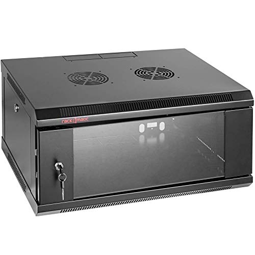 Rack wandkast 19"4U 600x450x280mm zwarte wand SOHORack van RackMatic