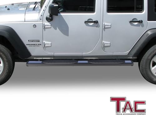 Estribos laterales TAC aluminio negro 5 pulg Jeep JK miniatura 3
