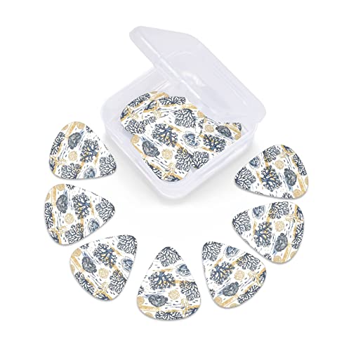 Lot de 12 médiators pour guitare électrique basse acoustique Bleu corail - Les Beatles, Paul McCartney, John Lennon, RIngo Starr, George Harrison Lot de 12 médiators pour guitare électrique basse acoustique Bleu corail – Image 4