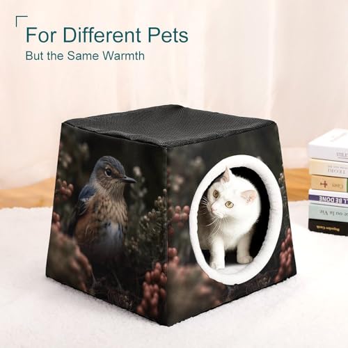 Nichoir oiseaux intérieur cabane capsule chaude chat et petits animaux - 8