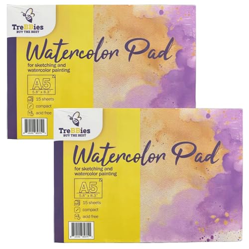 Trebbies Watercolor Pad 2 Pack - 5.8