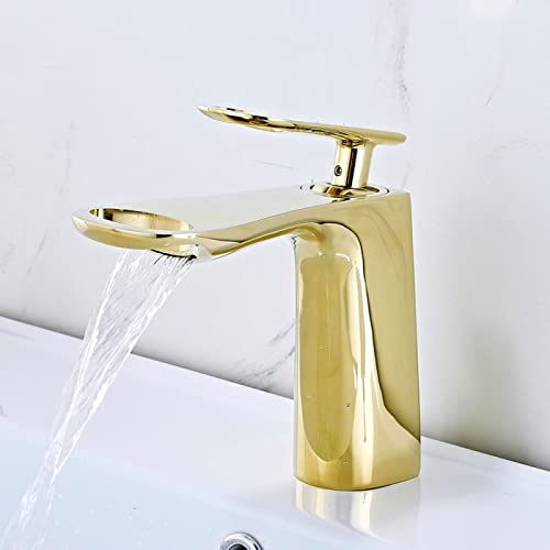 Robinet mitigeur d'évier chaud et froid à cascade monotrou fluide - 8
