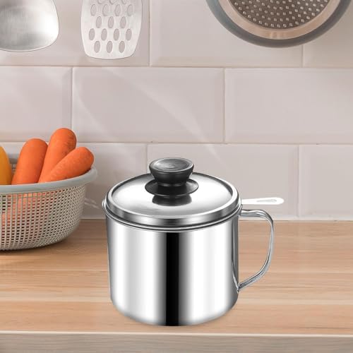 Filtro de aceite para cocina MCMUZKZS de 1.3 L y colador de grasa en acero inoxidable 6