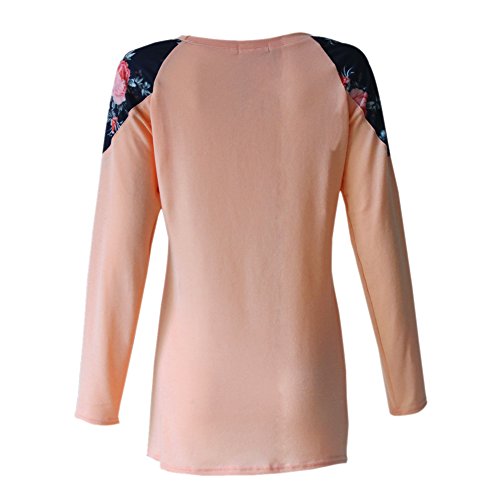 Camiseta feminina de manga comprida com renda casual da Diamondo (G)