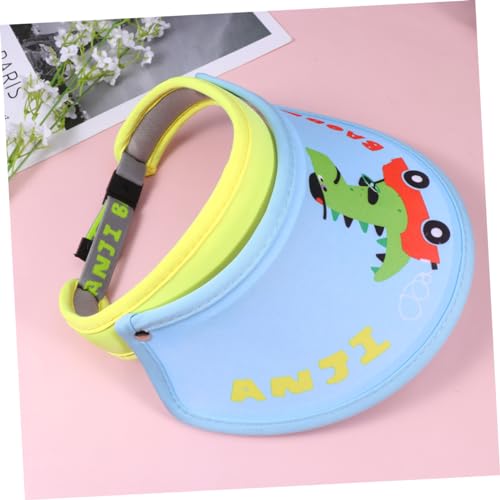 Wide Brim Boys and Girls Sun Hat Double Layer Protective Cap for Boy Girl Ice Belt Rotatable Visor Blue2