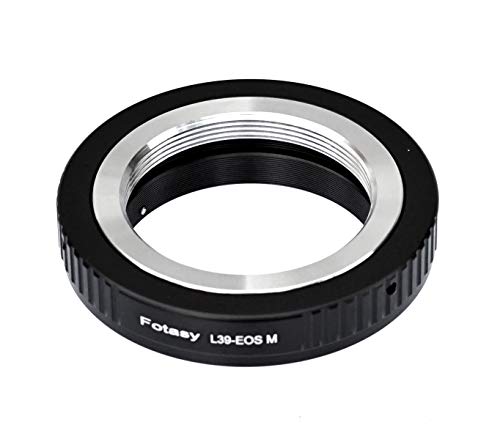 Fotasy Leica M39 Lens to Canon EF-M Mount Adapter, L39 39mm LTM Lense EFM EOS M Adapter, Compatible with Canon EF M Mount Mirrorless Cameras EOS M M1 M2 M3 M5 M6 M6 Mark II M10 M50 M100 M200
