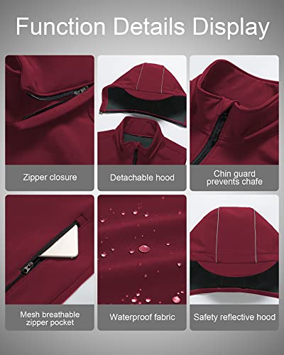 Creatmo Us Men's Golf Vest Lightweight Cozy Fleece Vest Softshell Outerwear Sleeveless Jacket For Hiking Cycling Burgundy Xl #TOP5