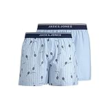 JACK&JONES Herren Boxershorts 2er Pack JACTENNIS Woven Trunks (XXL, Cashmere Blue)