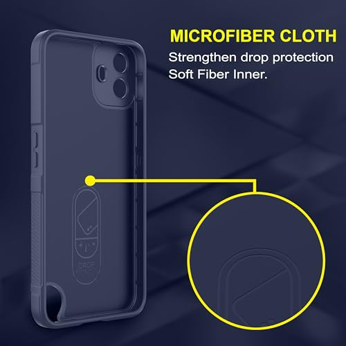 Image of amazon basics Back Case Cover for CMF by Nothing Phone 1 | Compatible for CMF by Nothing Phone 1 Back Cover | Liquid Silicon Magic Case with Camera Protection | Sapphire