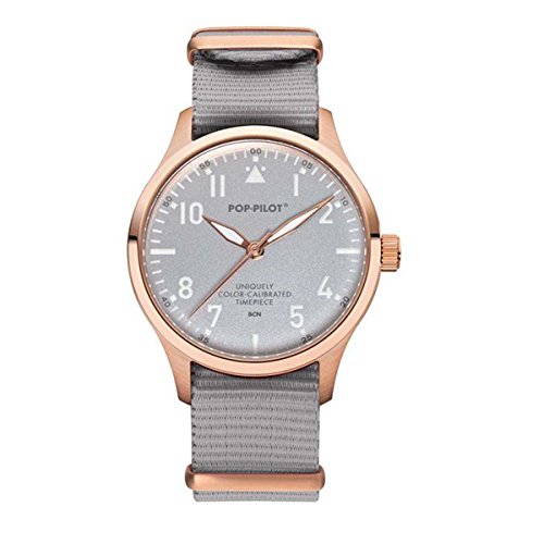 POP-PILOT Orologio Analogico Quarzo Unisex con Cinturino in Tessuto BCN