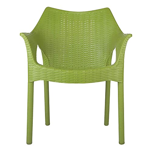 Image of Supreme Cambridge Heavy Plastic Chair Chair for Indoor and Outdoor Use(Colour: Mehandi Green; Set of 2 Chairs)