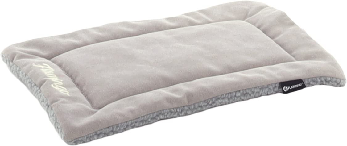 Flamingo Coussin pour Chien et Chat - 40 x 25 x 2cm - Ultra Doux - qualité superieur - Housse Amovible - Couleur Populaire Gris