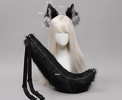 Amazon.co.jp: オオカミ風 野犬 リアル耳 ふわふわしっぽ