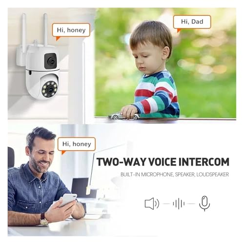 Cámara IP wifi con doble lente de 4 MP para el cuidado de mascotas 5