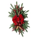 Photo Gallery malugogo ghirlanda natalizia per scale con fiocco rosso, decorazione natalizia per porta d ingresso, ringhiera da parete, realistica, verde, decorazione per feste e decorazioni per porte di natale Photo Gallery malugogo ghirlanda natalizia per scale con fiocco rosso, decorazione natalizia per porta d ingresso, ringhiera da parete, realistica, verde, decorazione per feste e decorazioni per porte di natale