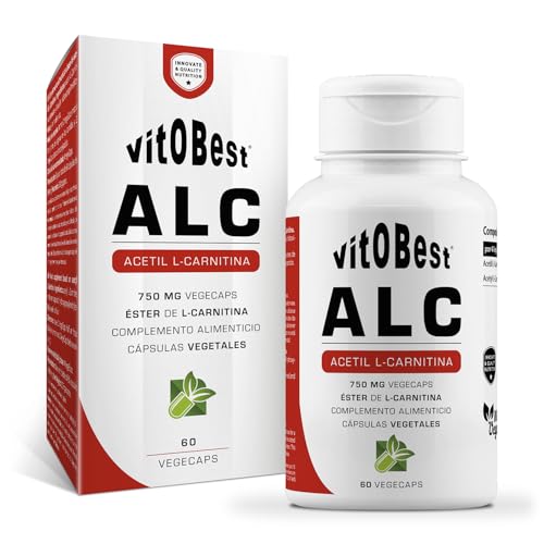 VITOBEST | Aminoácidos ALC (Acetil L Carnitina) | Contribuye a mejorar las funciones cognitivas y a mantener la energía celular | Acetil L Carnitina 750 mg por cápsula | 60 VegeCaps