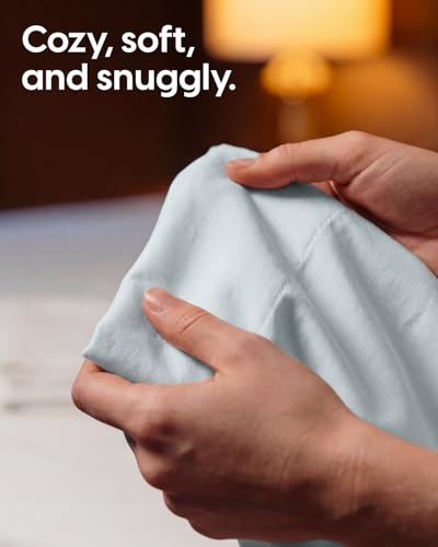 Image of Sleepy Town Queen Size Bed Sheets - 4 Piece - Queen Sheet Set - Extra Soft, Comfy & Cooling - Easy Care - Shrinkage, Wrinkle & Fade Resistant - Brushed Microfiber - Deep Pocket Bed Sheets (Sky Blue)