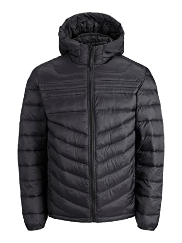 JACK&JONES PLUS Jjehero Puffer Hood PS Sn Chaqueta, Negro, XXXXXXL para Hombre Cover