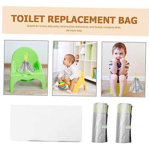 Hohopeti 1 Conjunto De Saco Descartável Forros De Penico De Viagem Forro De Cadeira De Toalete Saco