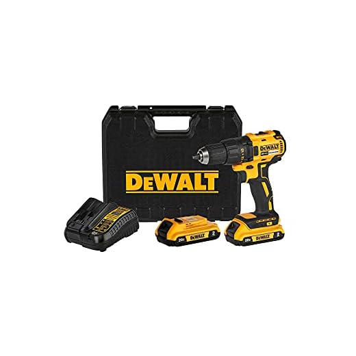DEWALT Parafusadeira e Furaderia de Impacto de 1/2 Pol. (13mm) a Bateria 20V MAX* Litio-Ion sem Fio com 2 Baterias 2.0Ah e Carregador Bivolt DCD7771D2