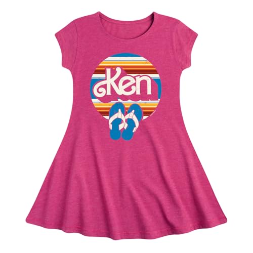 Barbie - Ken - Retro Style - Summer Flip Flops - Toddler And Youth Girls Fit And Flare Dress - Size 5T