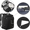 MATEIN Bagage Cabine 40x30x20, Sac a Dos Voyage Cabine Avion pour Eurowings Ryanair 40x30x20, 30L Extensible Sac de Voyage, Étanche Bagage à Main Femme Homme pour Étudiants Scolaires Travail, Noir #5