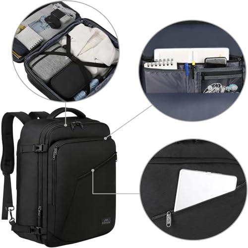 Sac Cabine Ryanair 40X30X20 : MATEIN Bagage Cabine 40x30x20, Sac a Dos Voyage Cabine Avion avec... – Image 6
