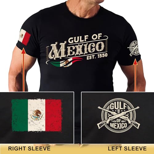 Gulf of Mexico T Shirt with Mexican Flag, Mexico Shirts, Political Tshirts, Patriotic Shirts4