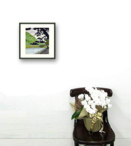 Amazon.co.jp: 徳力富吉郎『嵐山 雨』木版画 風景画 京都 古都 渡月橋