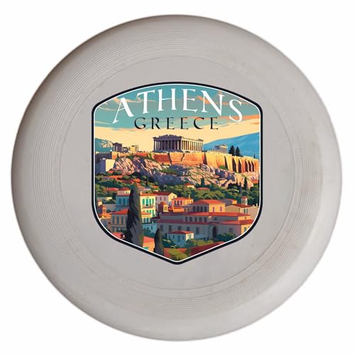 Athens Greece Acropolis Cityscape Design Souvenir Frisbee Flying Disc 2-Pack
