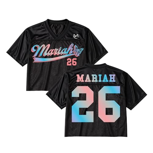 Mariah Carey Official Crop Football Jersey Large Black